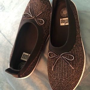 Fitflop Uberknit Slip On Ballerina with Bow